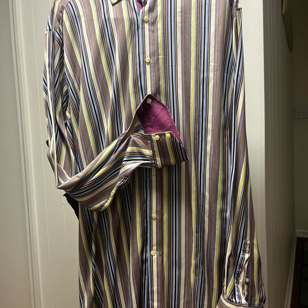 Striped Button-Up Shirt